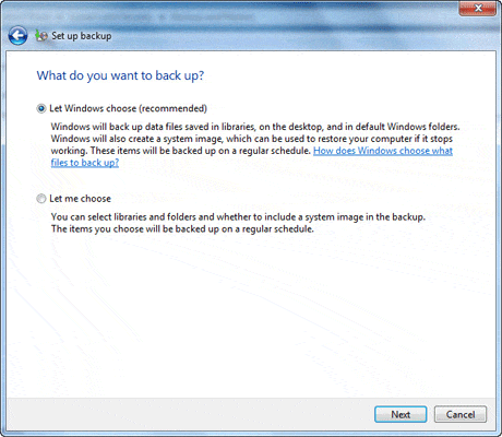 Windows 7 backup and recovery